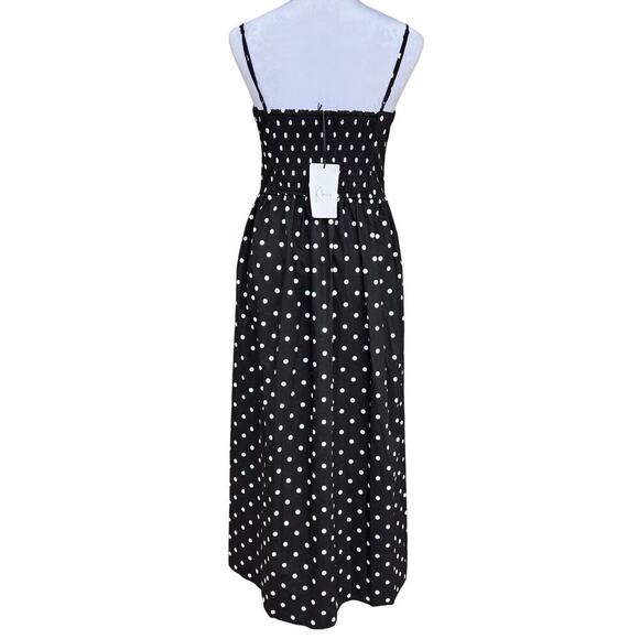 NWT Klesis Polka Dot Front Bow Detailed A-line Midi Dress Sundress Sz M - Picture 6 of 14